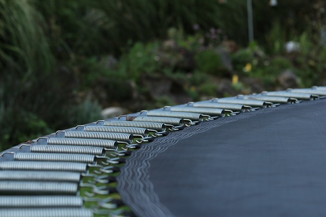 close up image of a trampoline